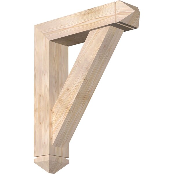 Ekena Millwork Traditional Arts and Crafts Smooth Bracket w/ Offset Brace, Douglas Fir, 7 1/2"W x 32"D x 40"H BKT0806X32X40TRA03SDF - main